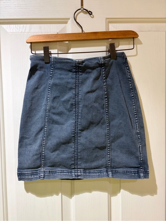 Free People Dresses & Skirts - Free People Washed Blue Denim Panel Mini Skirt